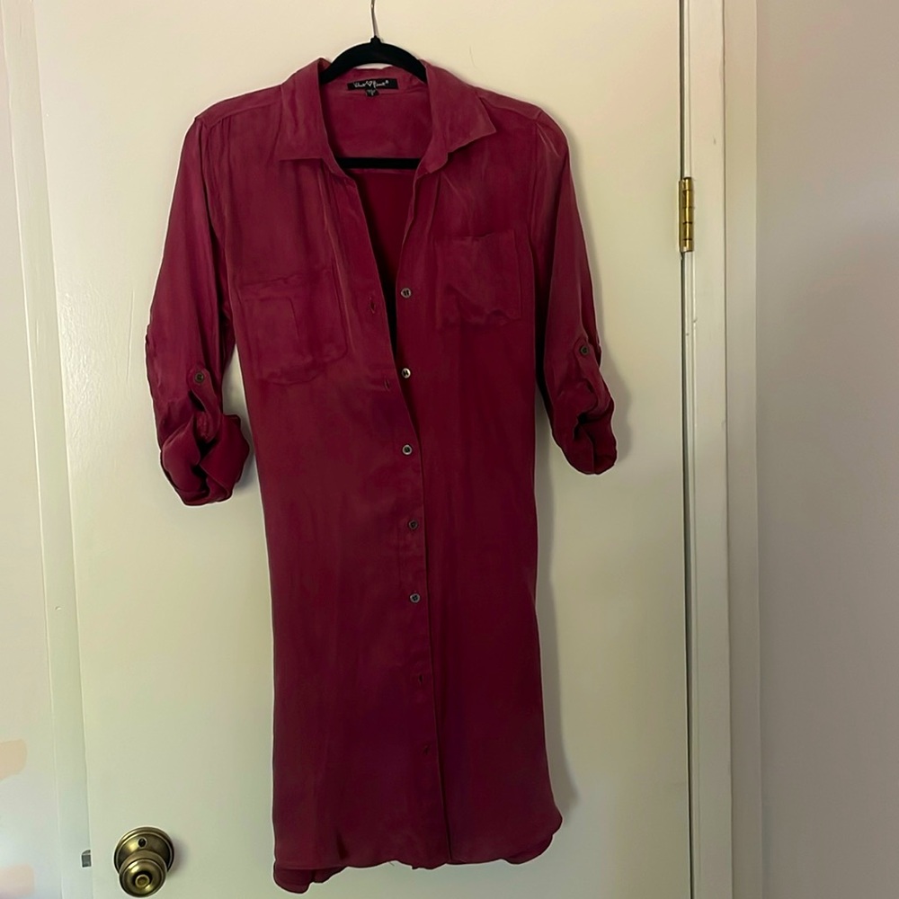 Velvet Heart Button down Shirt Dress